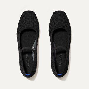 Rothy's The Max Square Mary Jane - Black Sand Size 8